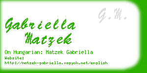 gabriella matzek business card